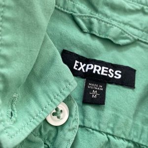 Express Mens Short Sleeve Button Down - Size S